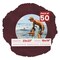 Dark Red Suede Mat Board for 23x23 Frames - Circle Opening for 19x19 Photos